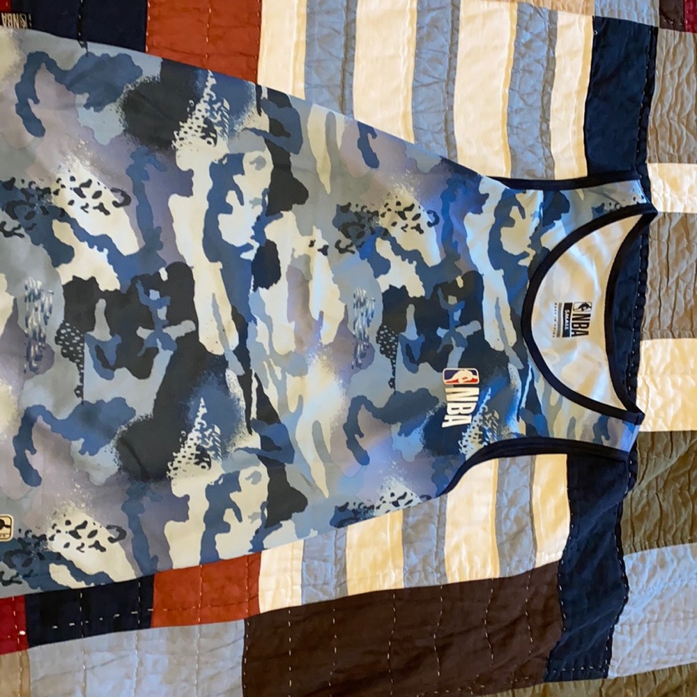 Small blue basketball jersey